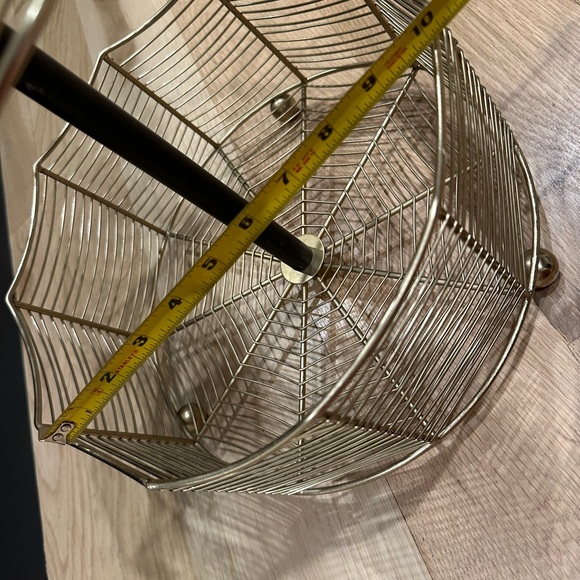 BOO Halloween Gold Metal 2 Tiered Basket Fruit/Snack Counter/Table Halloween NWT - Picture 7 of 7